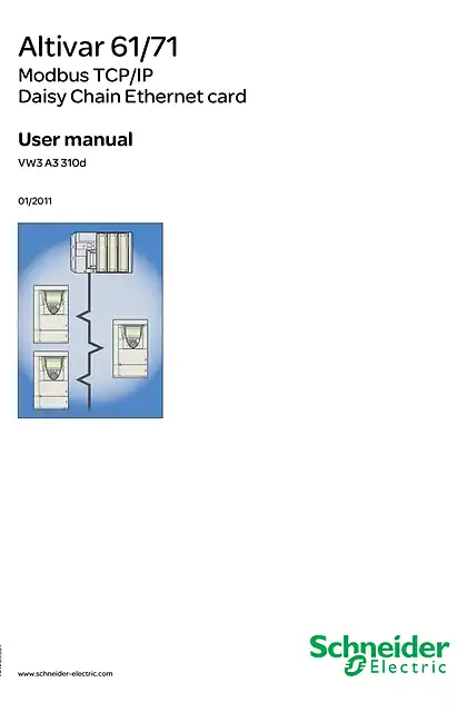 schneider施耐德ATV61_71通讯卡 Modbus TCP_IP (带菊花链) (English) - VW3A3310D